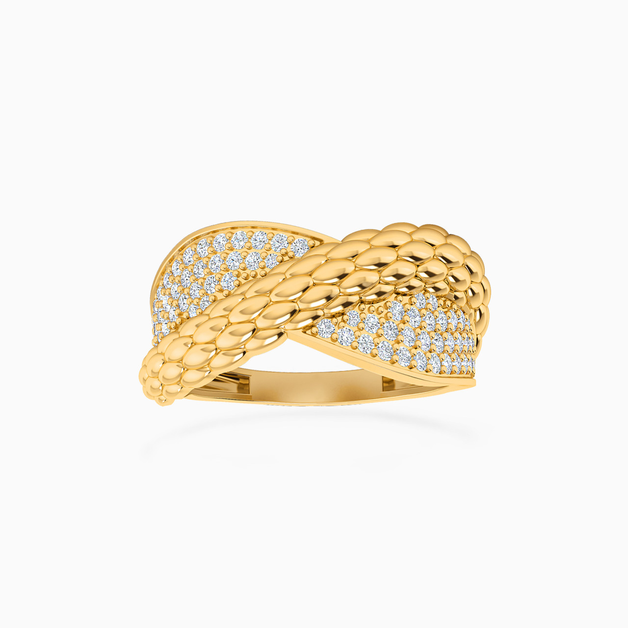 21K Gold Cubic Zirconia Statement Ring