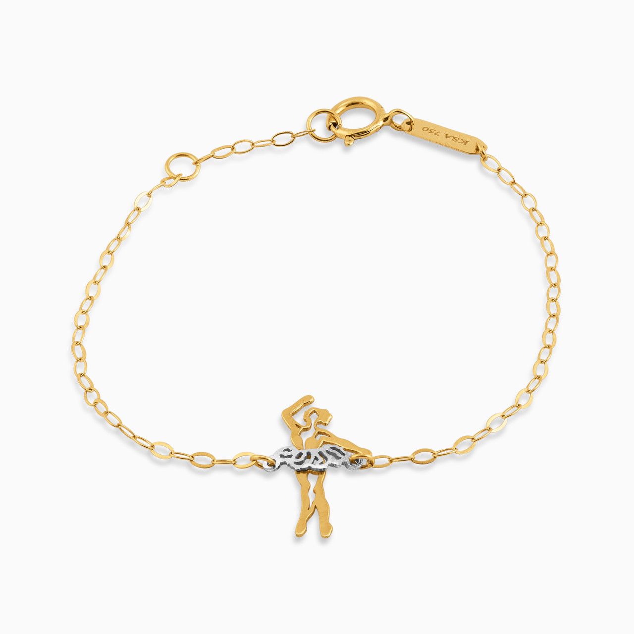 Kids Ballerina Chain Bracelet in 18K Gold