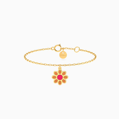 Kids Flower Chain Bracelet in 18K Gold - 21047140258