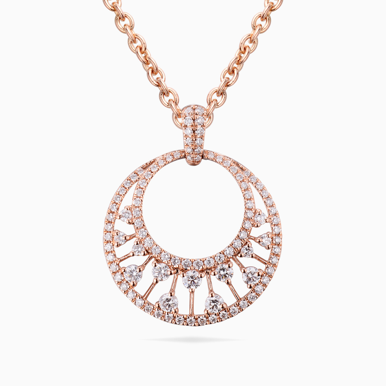 18K Gold Diamond Pendant Necklace