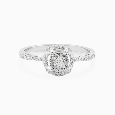 Circle Diamond Ring in 18K Gold - ERG00032