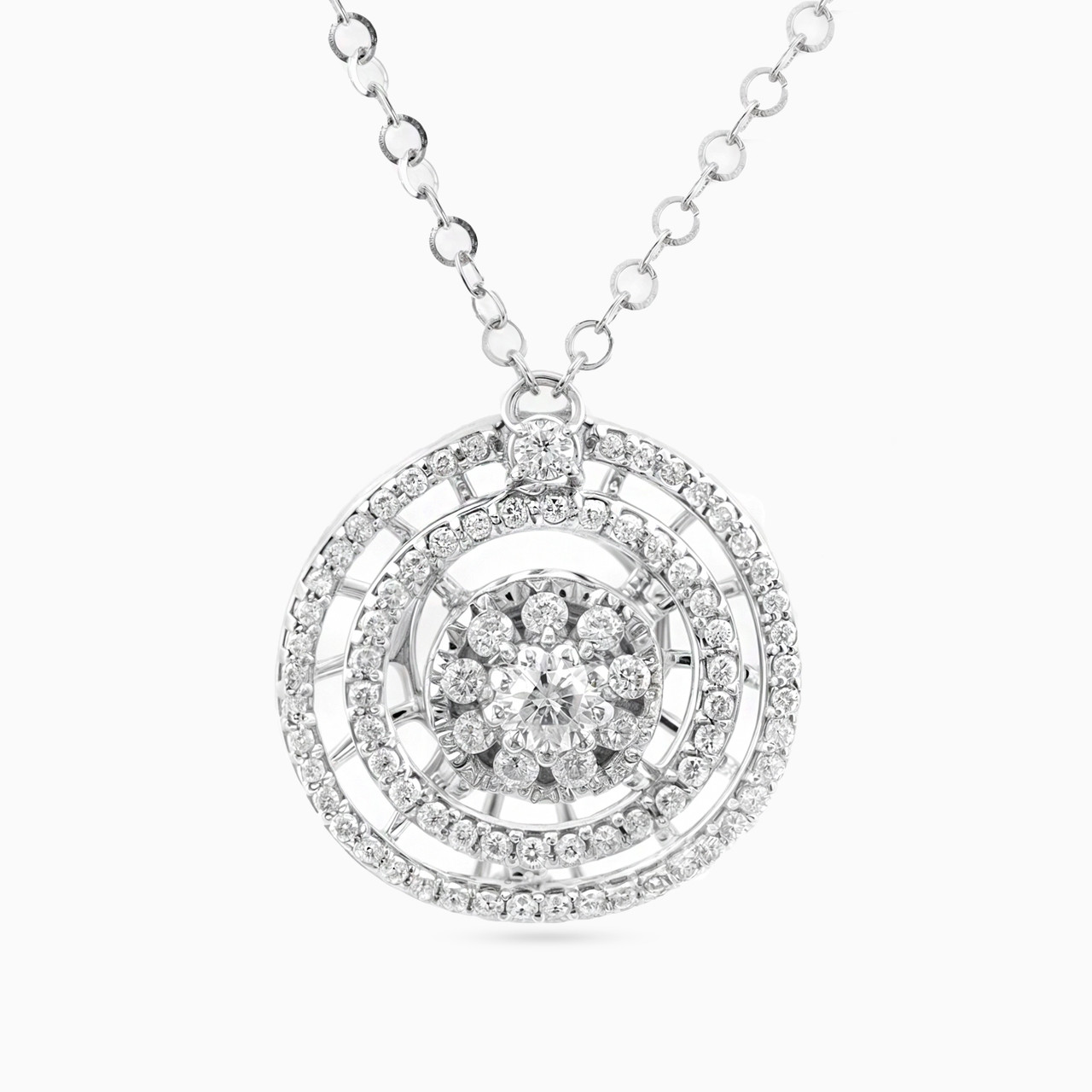 18K Gold Diamond Pendant Necklace