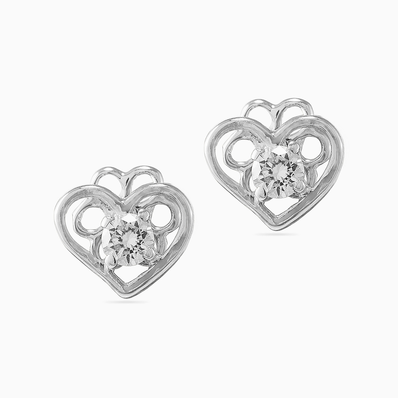 Kids 18K Gold Diamond Stud Earrings