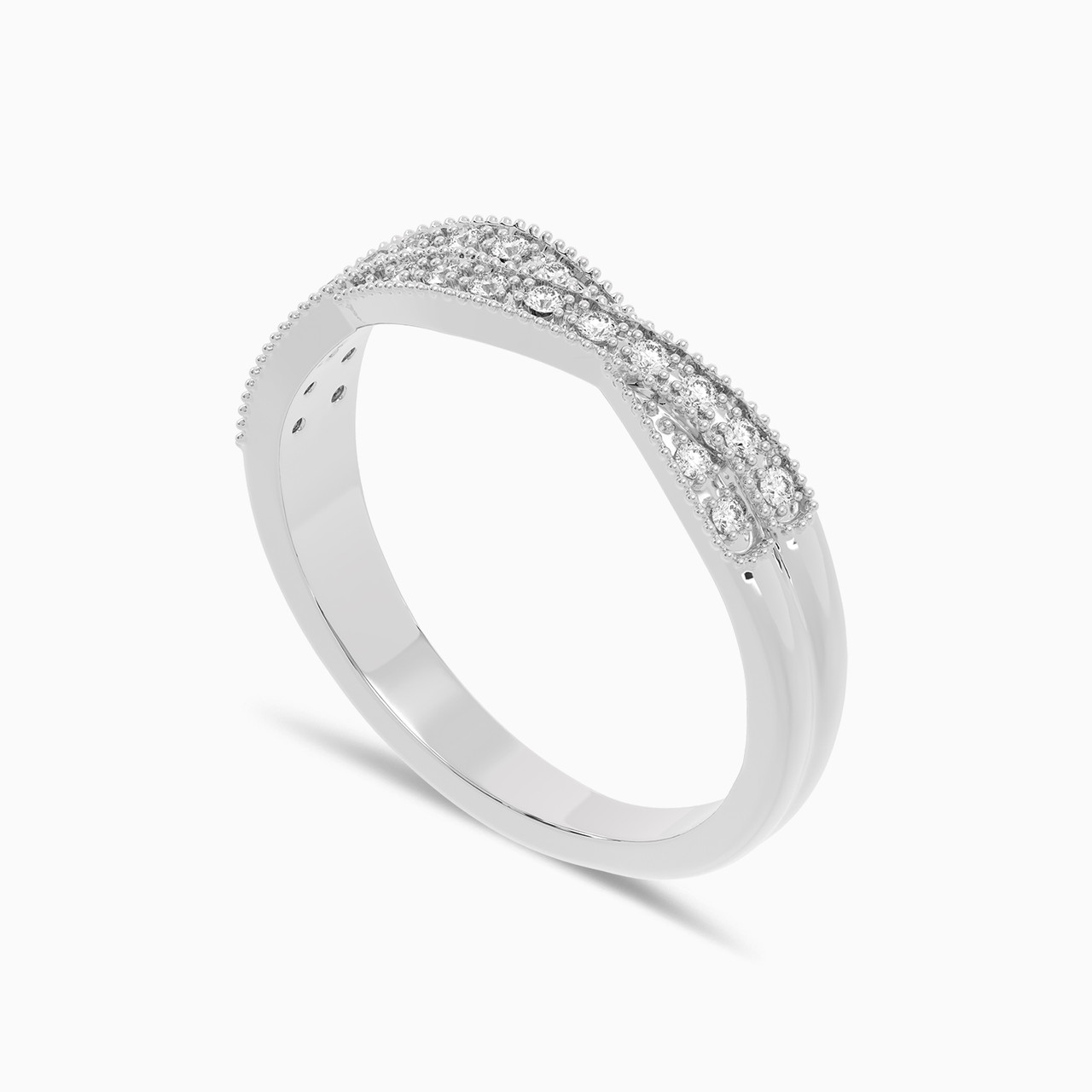 Swirling Diamond Statement Ring in 18K Gold