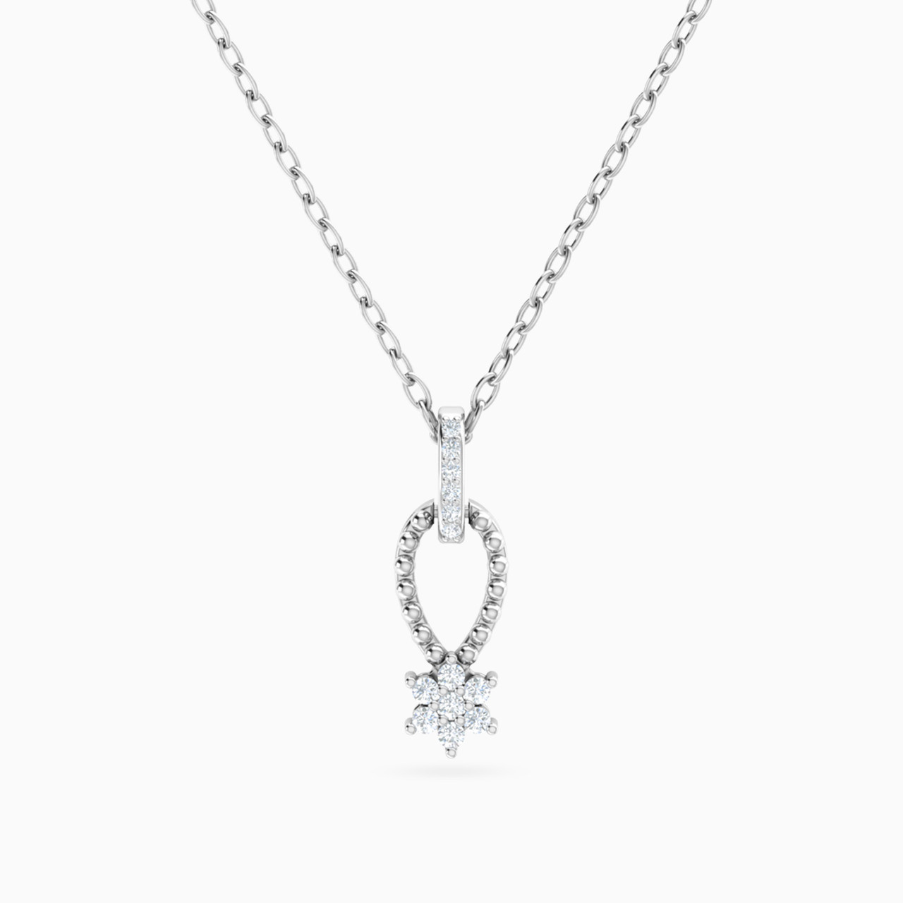 18K Gold Diamond Pendant Necklace