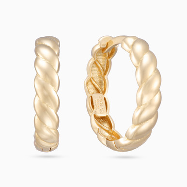 Twist Hoop Earrings in 21K Gold - 92003110005