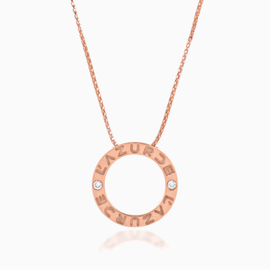 Circle Diamond Necklace in 18K Gold - 6223P