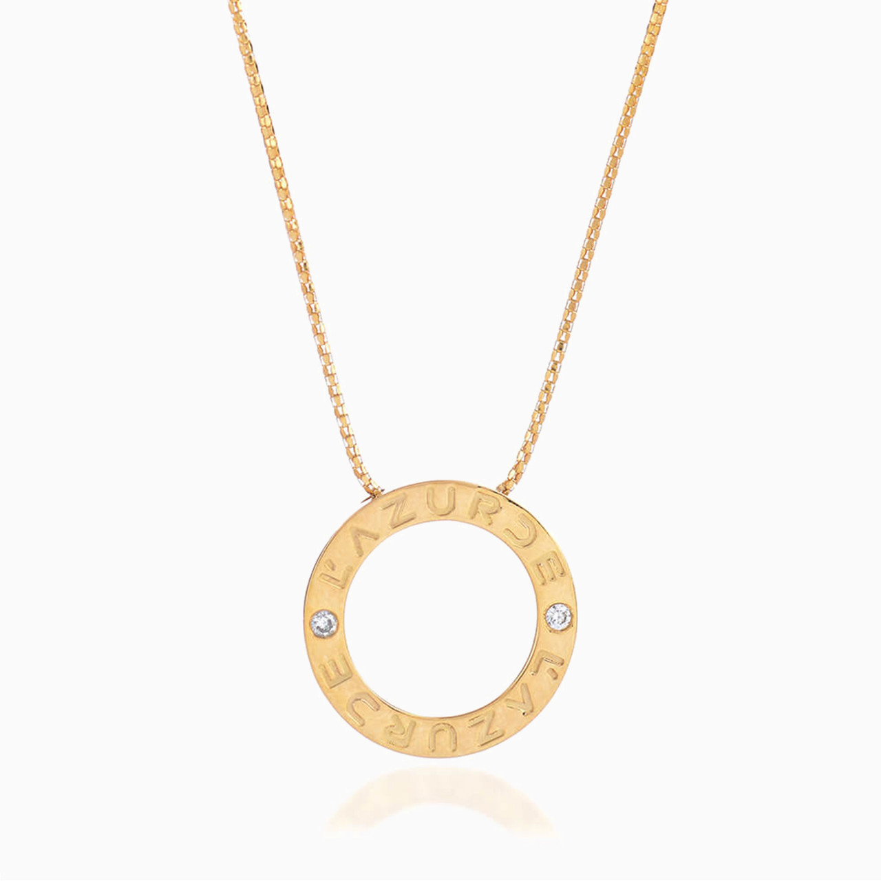 18K Gold Diamond Pendant Necklace