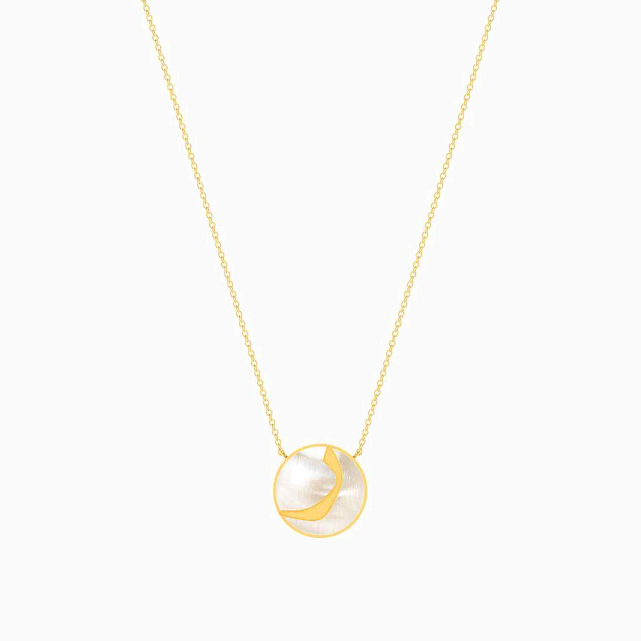 Letter Ra Pearls Pendant with 18K Gold Chain