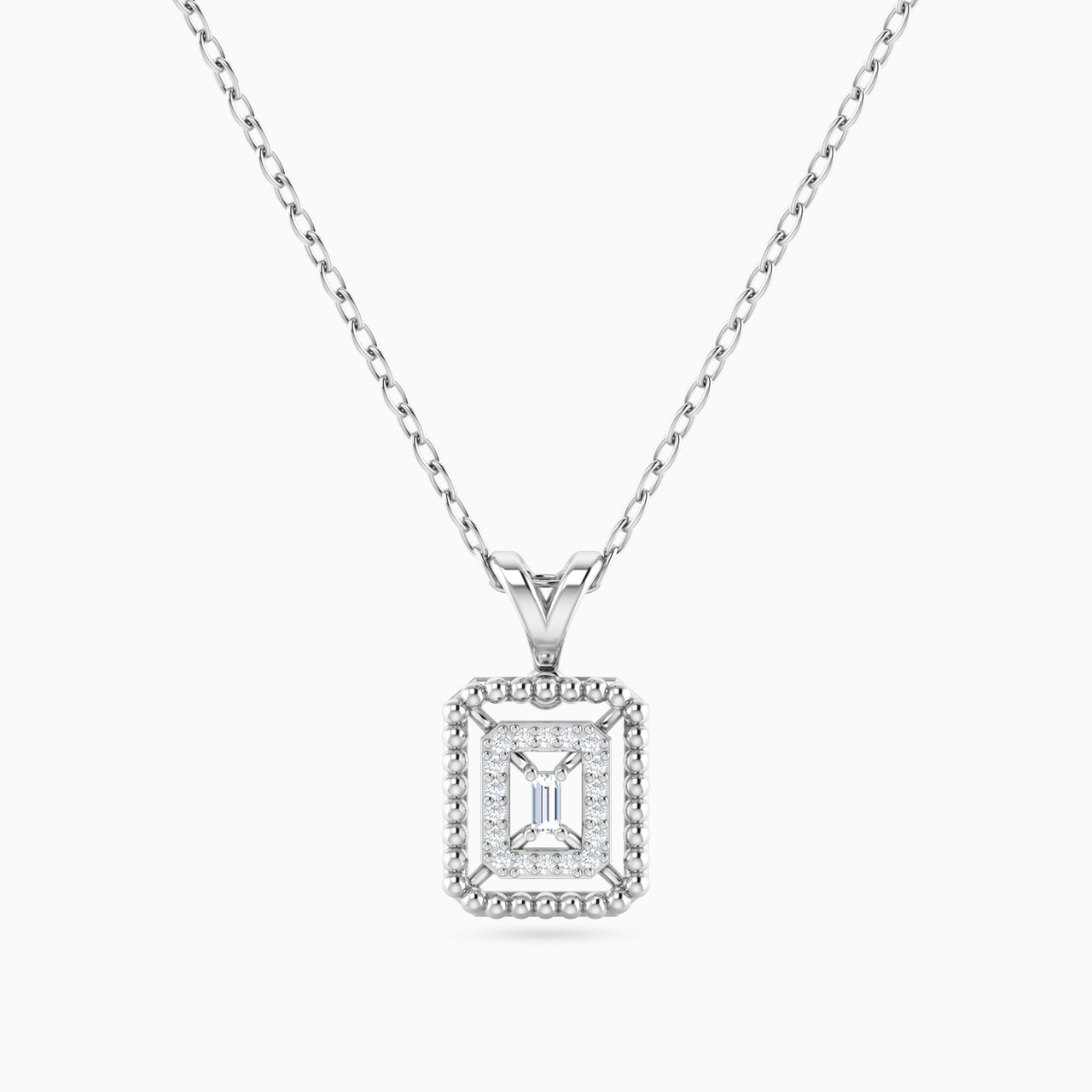 18K Gold Diamond Pendant Necklace