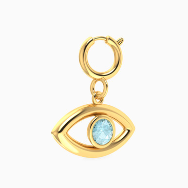 Eye Colored Stones Charm in 18K Gold - 21053110088