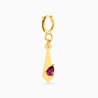 Tie Rose Stone Charm in 18K Gold - 21053110105
