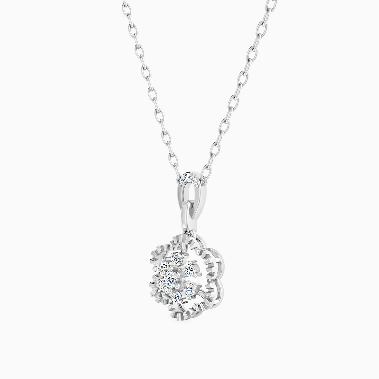 18K Gold Diamond Pendant Necklace