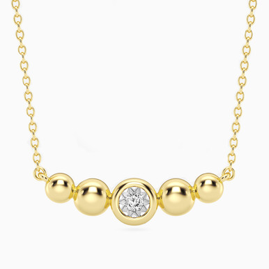 Circle Lab Grown Diamonds Gold Plated Necklace - MSP00837