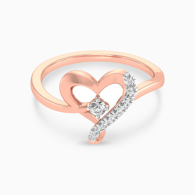Heart Diamond Ring in 18K Gold - TRG9002117 Heart Diamond Ring in 18K Gold - TRG9002117