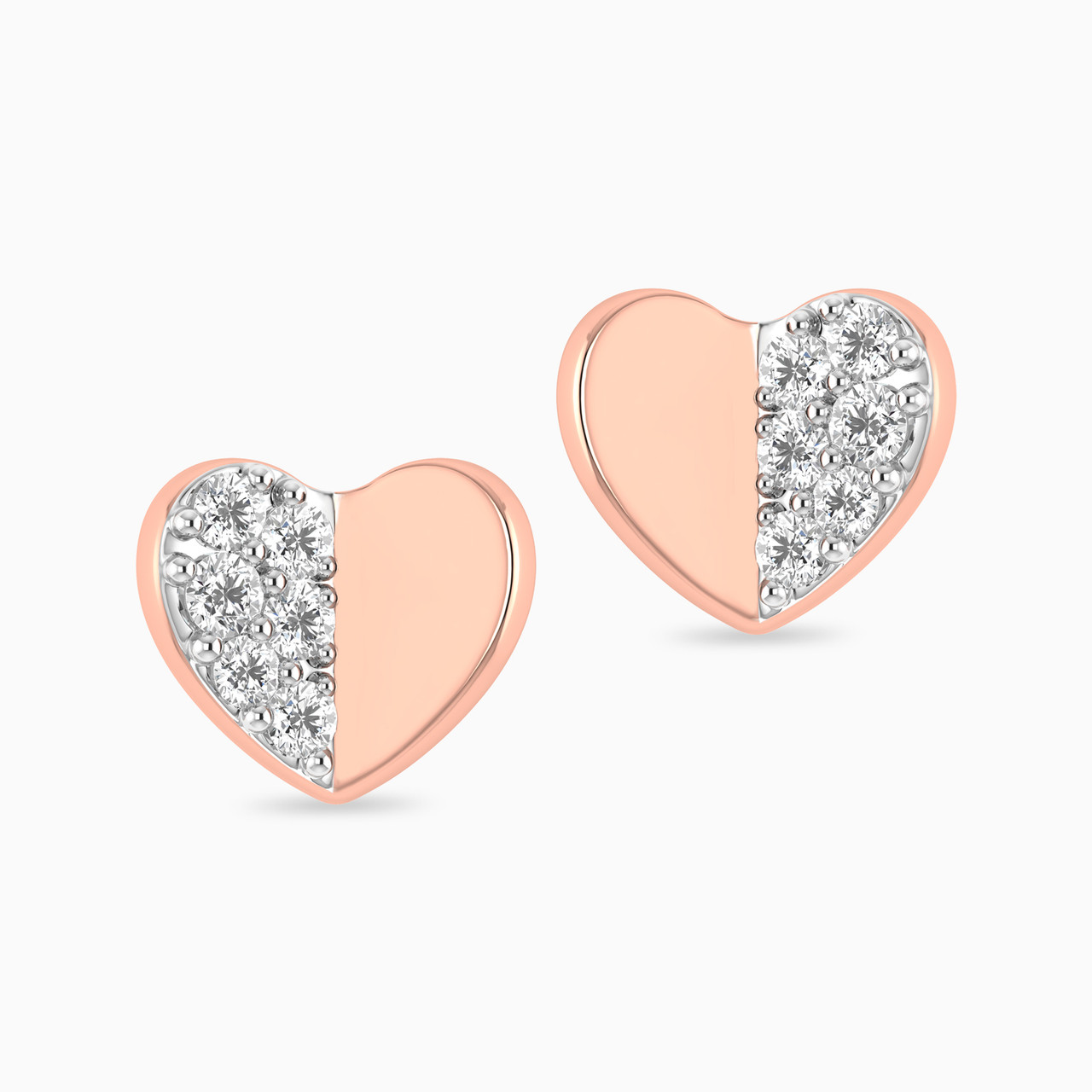 18K Gold Diamond Stud Earrings