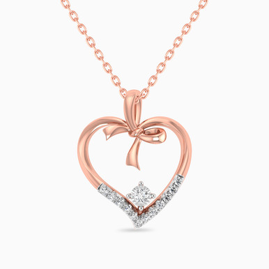 Heart Diamond Pendant in 18K Gold - TPD5002356
