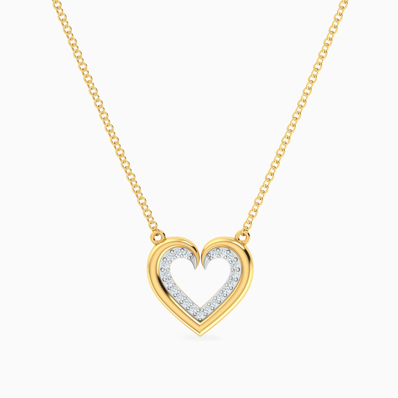 18K Gold Diamond Pendant Necklace