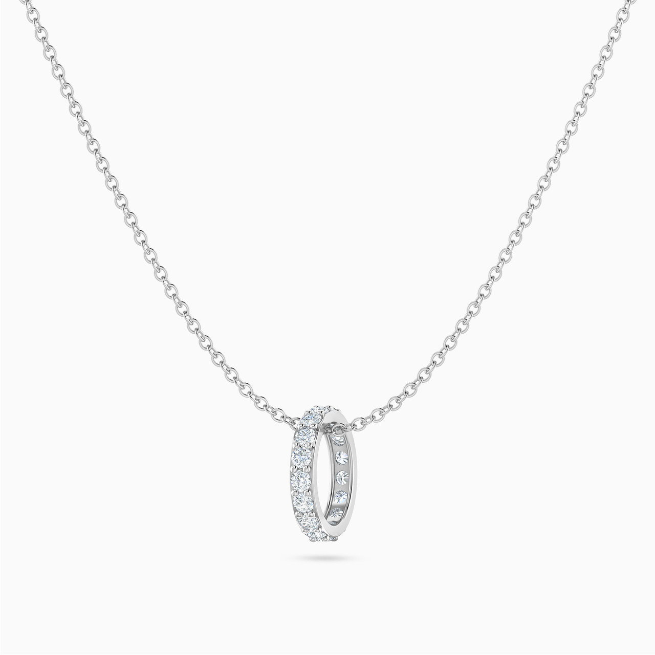 18K Gold Diamond Pendant Necklace