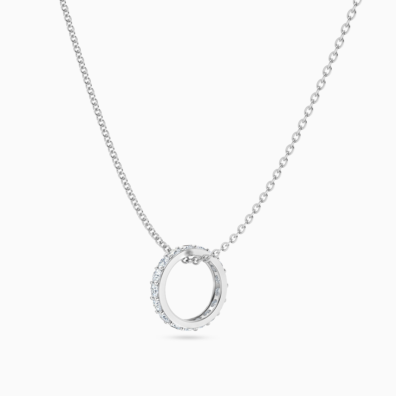 18K Gold Diamond Pendant Necklace