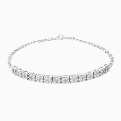 Diamond Tennis Bracelet in 18K Gold - LBR00038