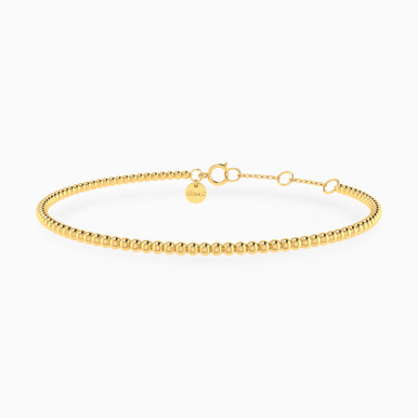 Fully Beaded Chain Bracelet in 18K Gold - 21047020028