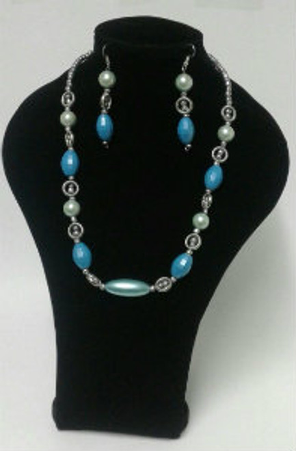 Light blue Necklace set