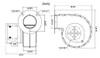 PTDN7 Round Outlet Blower, Directly Replaces Dayton 1TDN7, 1TDN7A, 4C440