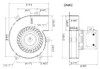 PTDV1 Rectangular Blower, Directly Replaces Dayton 1TDV1, 4C723