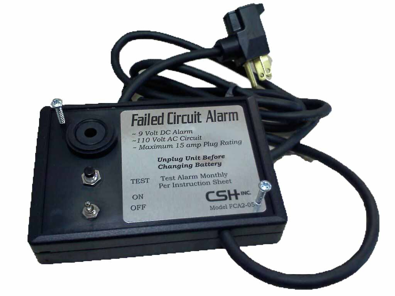 FCA2-05B Power failure detection with test and manual reset, 6 f