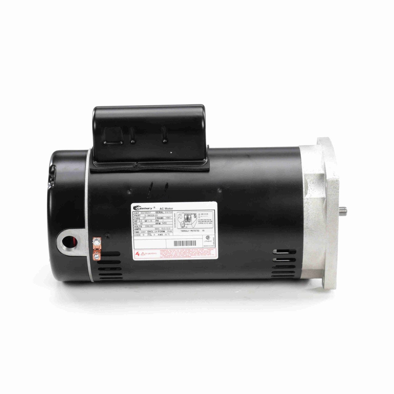 SQ1302V1 Century Pool Pump Motor 3 HP 3600 RPM Y56Y Frame