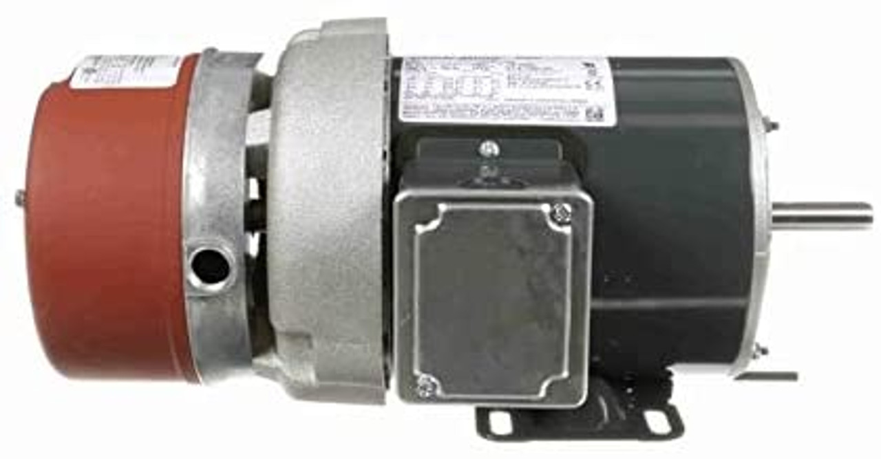 K455 1/2 hp 3 phase 1800 RPM 56C Frame 208-230/460V TEFV Marathon Electric Brake Motor