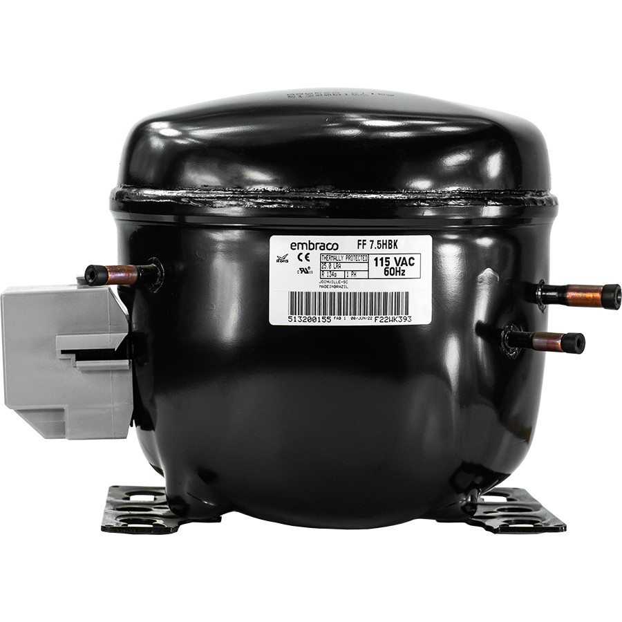 FF7.5HBK Embraco Refrigeration Compressor, 2760 BtuH, 115V, R134a