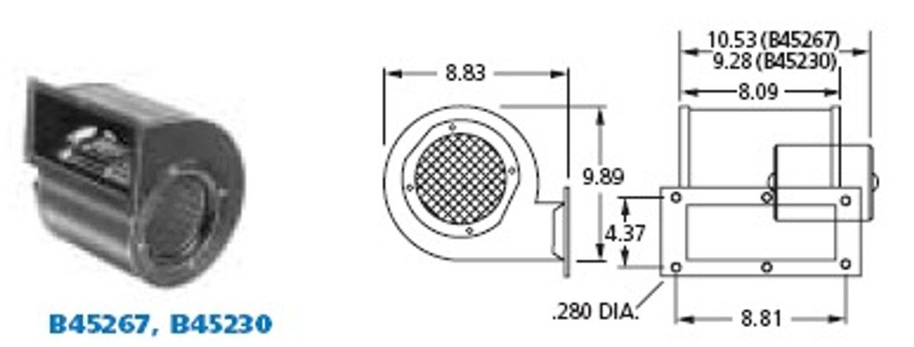 E-B45267 (open box) Centrifugal Blower