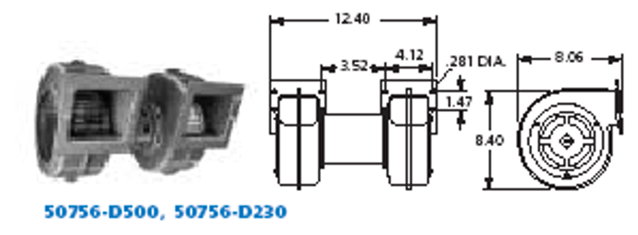 E-50756-D500 (open box) Fasco Centrifugal Blower
