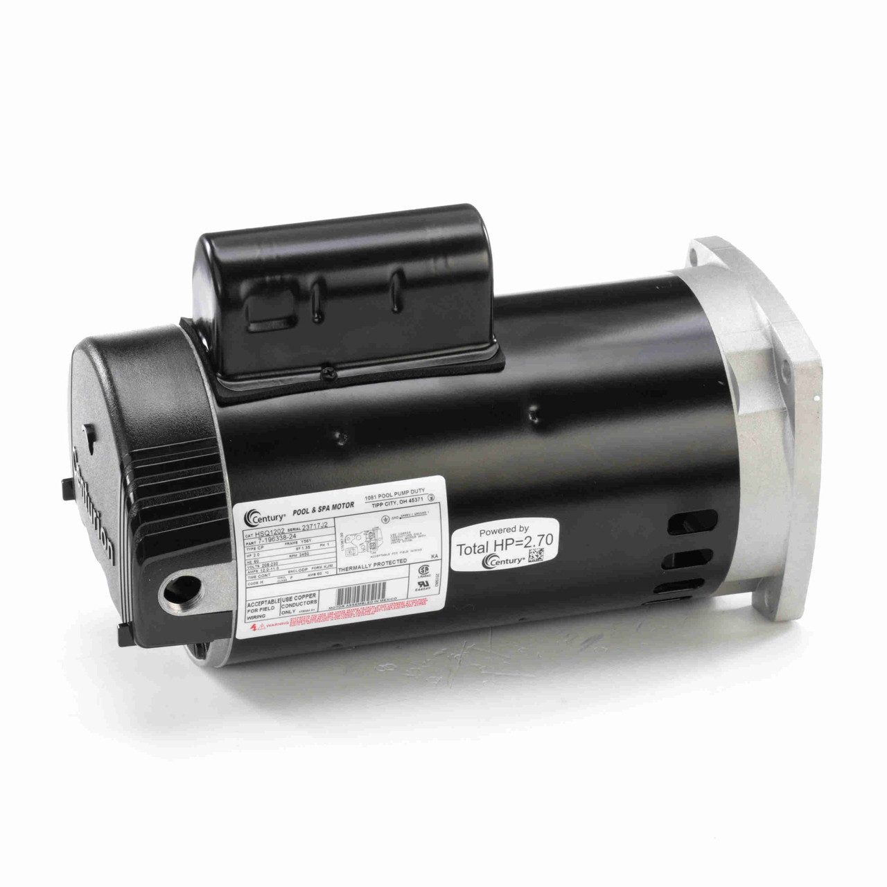 HSQ1202 CENTURY POOL PUMP MOTOR 2 HP 3600 RPM Y56Y FRAME