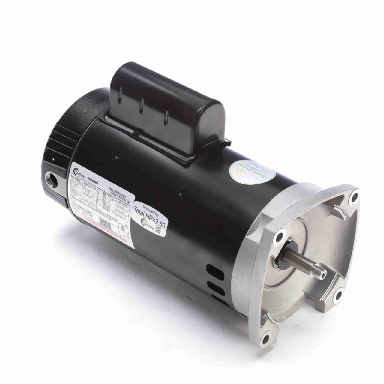 UB2987 CENTURY POOL PUMP MOTOR, 3.0/0.38 HP, 1 PH, 60 HZ, 230 V, 3600 RPM, Y56Y FRAME