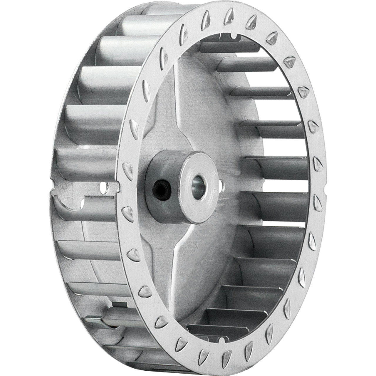 B506-100SLG Revcor 6.31" OD, 2.00" W, Single Inlet, 3/8" Bore, CCW, Blower Wheel