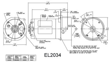 Century EL2034 Direct Replacement Oil Burner Motor 1/3 hp 1725 RPM 48N Frame
