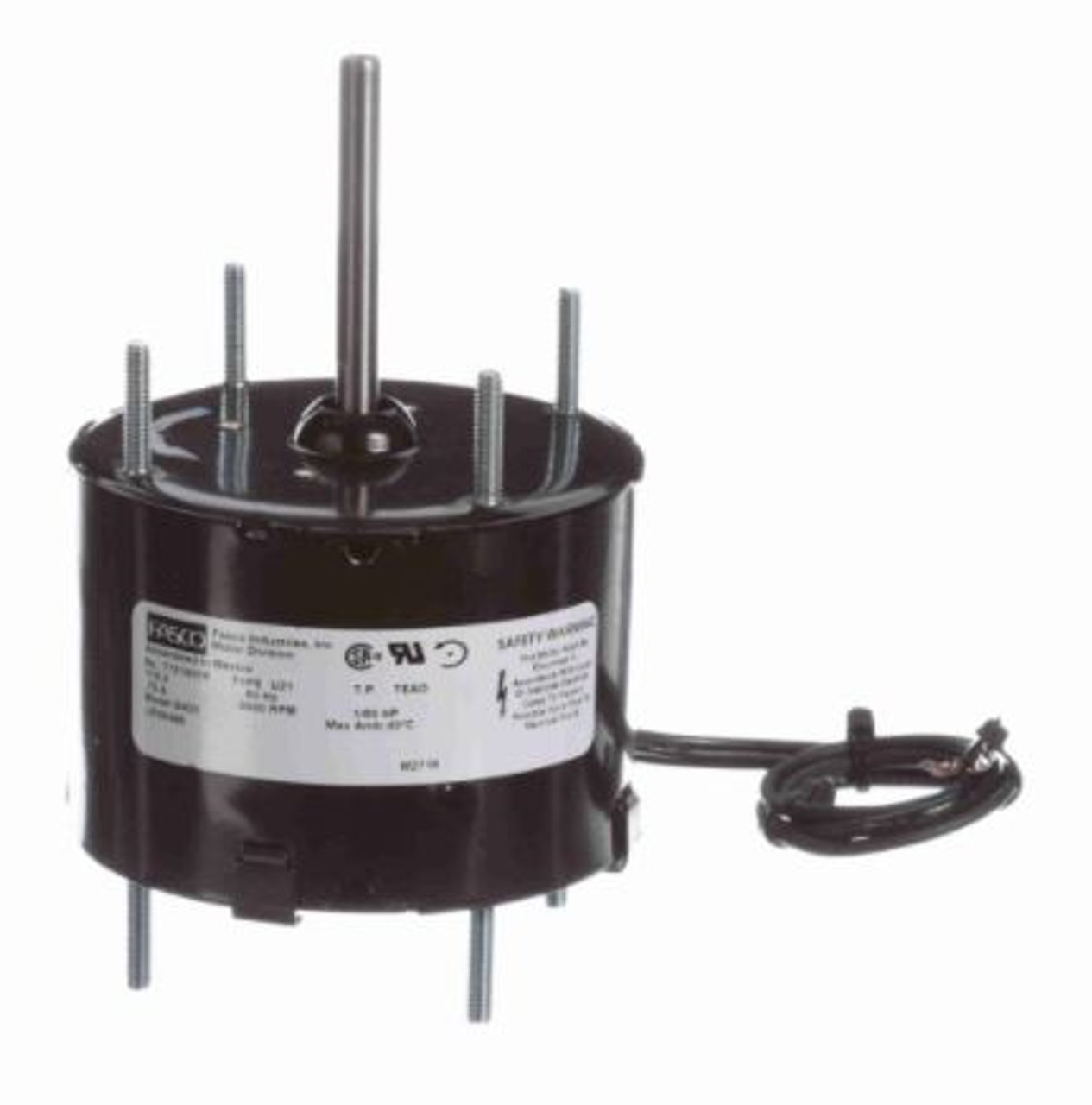 60Hz 0.75 amps 3000rpm 1/60HP Fasco D403 3.3 Frame Totally Enclosed Shaded Pole General Purpose Motor with Sleeve Bearing CCW Rotation 115V