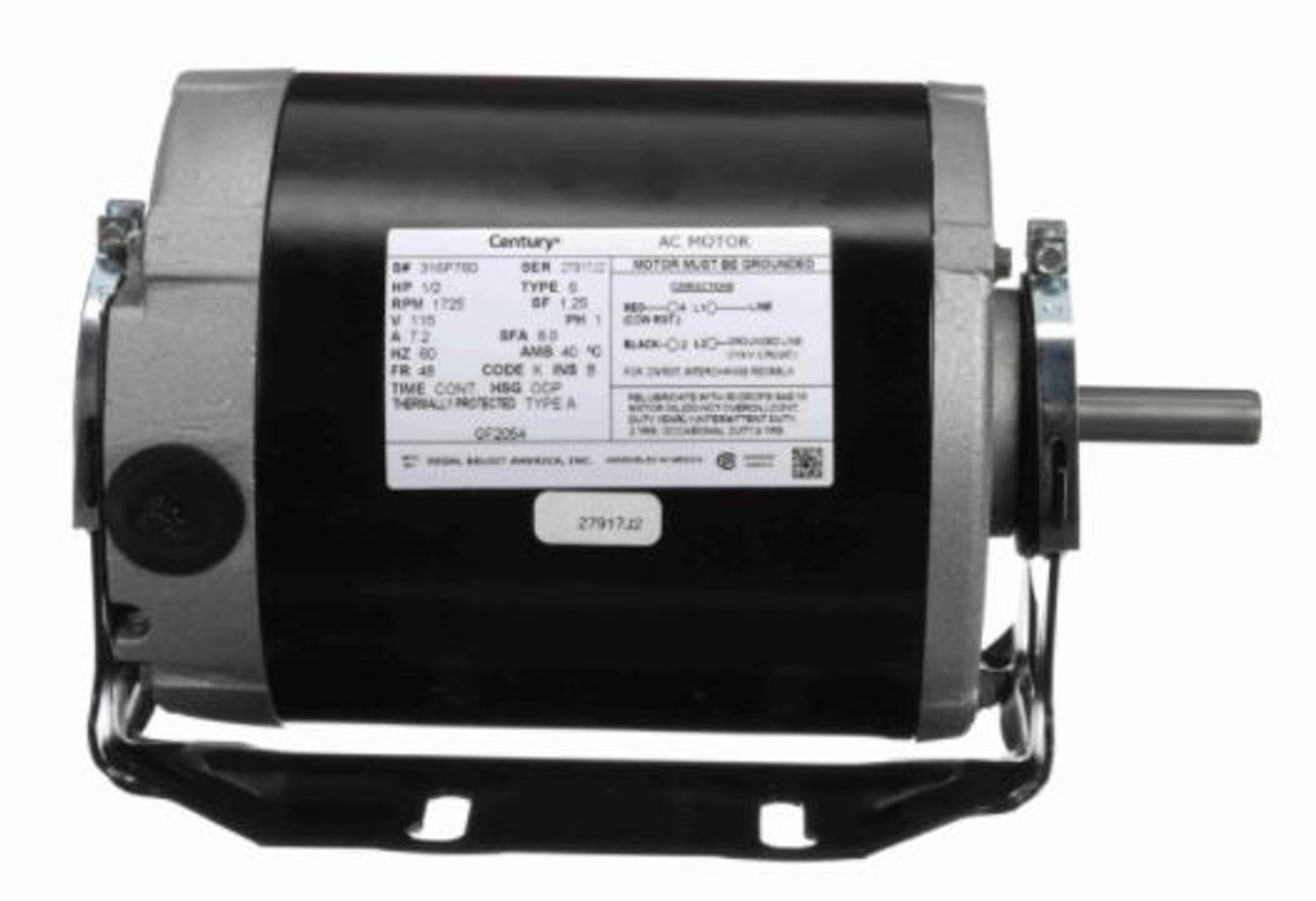 GF2054 Split Phase Resilient Base Motor 1/2 HP