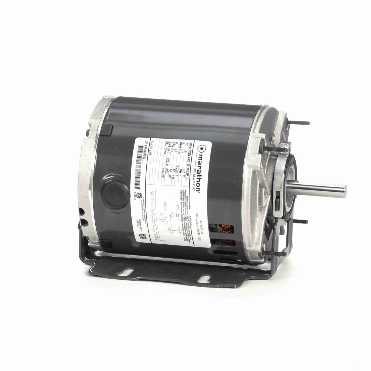 B322 Marathon Fan and Blower Motor 1/6 HP 1800 RPM 48Y Frame