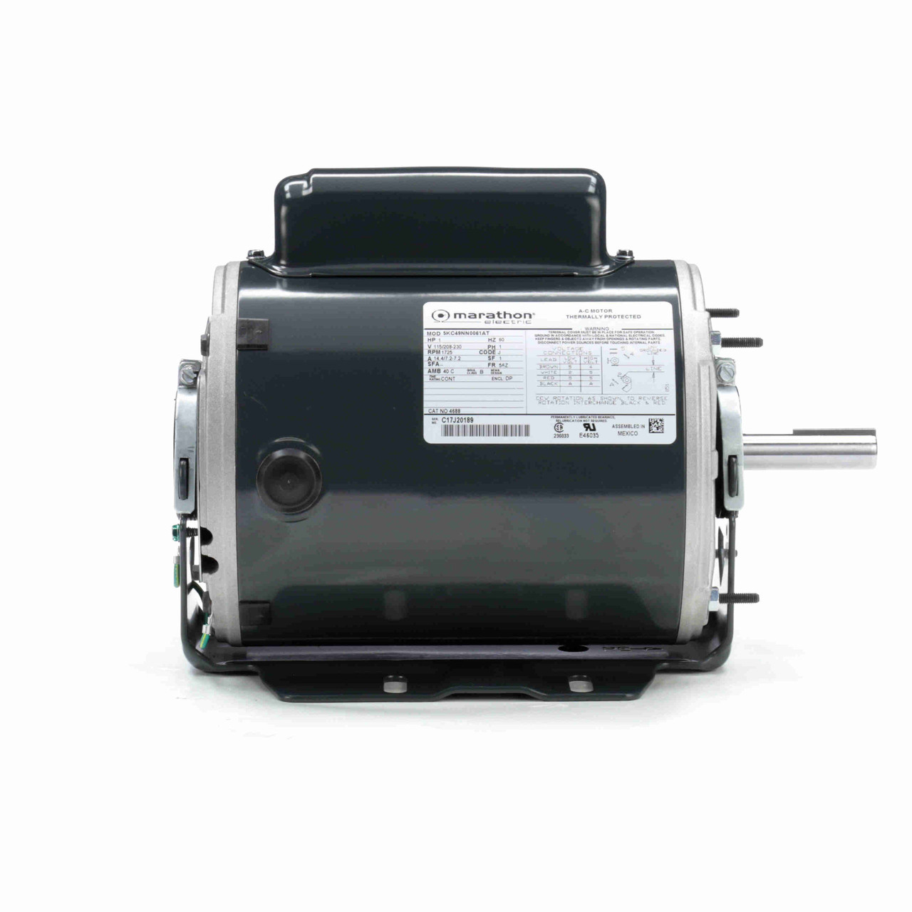 4688 MARATHON FAN AND BLOWER MOTOR 1 HP 1800 RPM 56Z FRAME