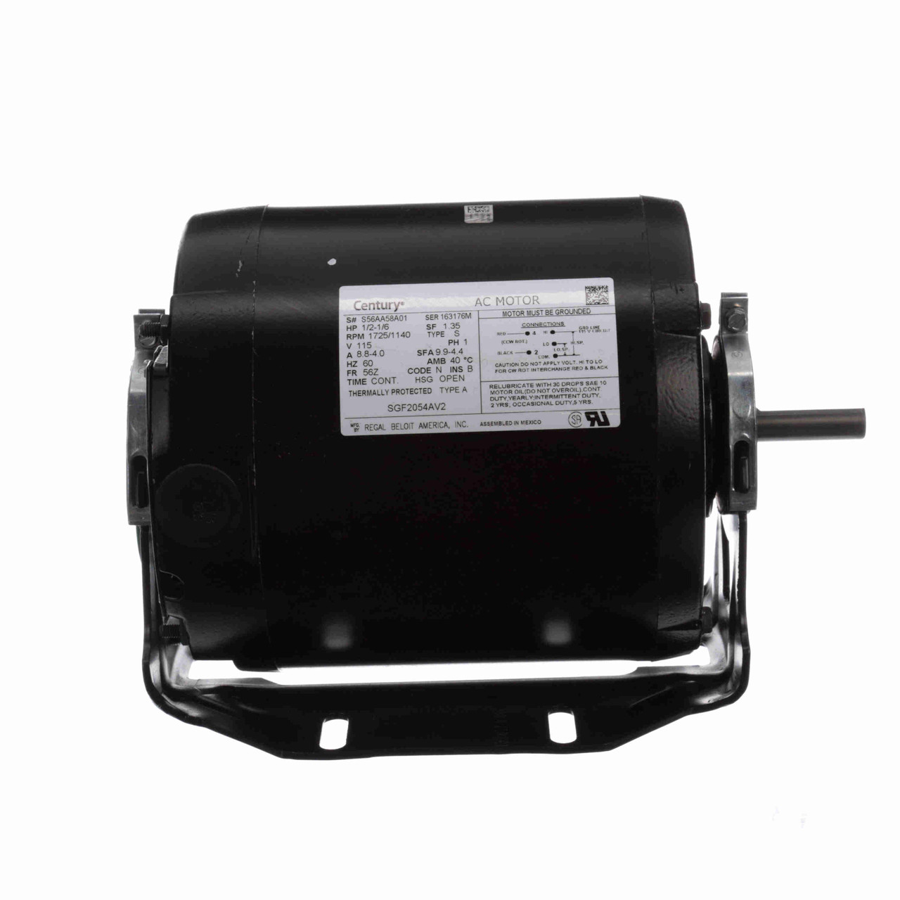 SGF2054AV2 Fan and Blower Motors 1/2~1/6 HP