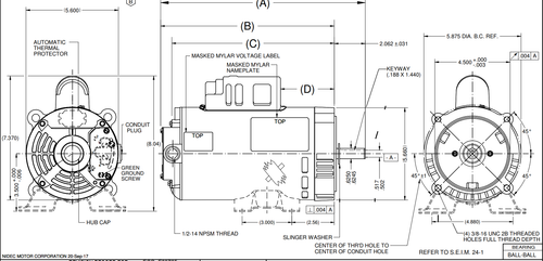 EC0752 Special Application Commercial Pump Single Phase ODP C-Fa