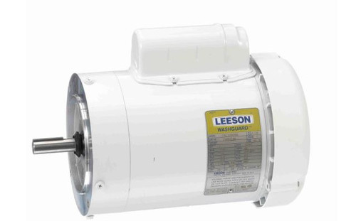 114317.00 Leeson White Duck General Purpose Motor 1 HP 1800 RPM 56C Frame