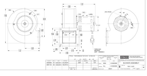 HB-RBM121, (R7-RBM121) Blower Motor 1/35 HP