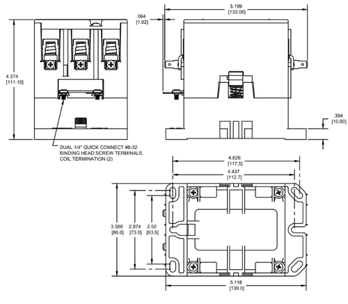 H390A, 3-pole, 90 amp, 24v coil Contactor