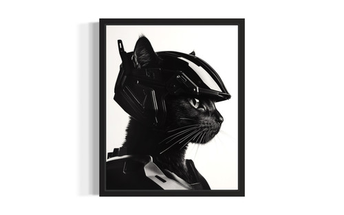 Robo Cat wall art print