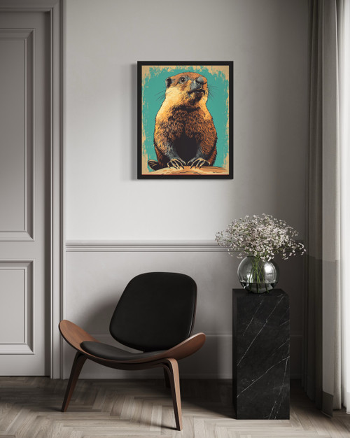 Beaver Wall Art Print Poster